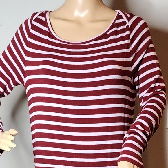 Lou & Grey signature soft long sleeve striped dress - Picture 3 of 15